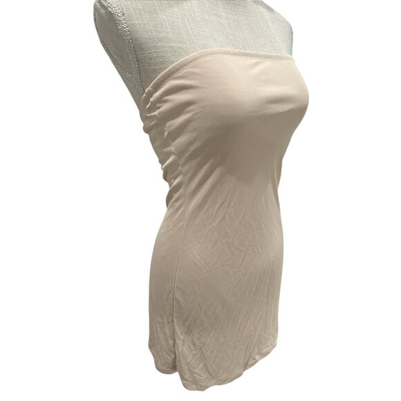 Cabernet Womens M Beige Strapless Slip Dress - Picture 3 of 5